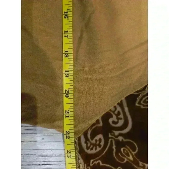 Soft Surroundings Women's L Brown Burnout Peasant Blouse 3/4 Sleeve Boho Whimsy - Picture 10 of 10